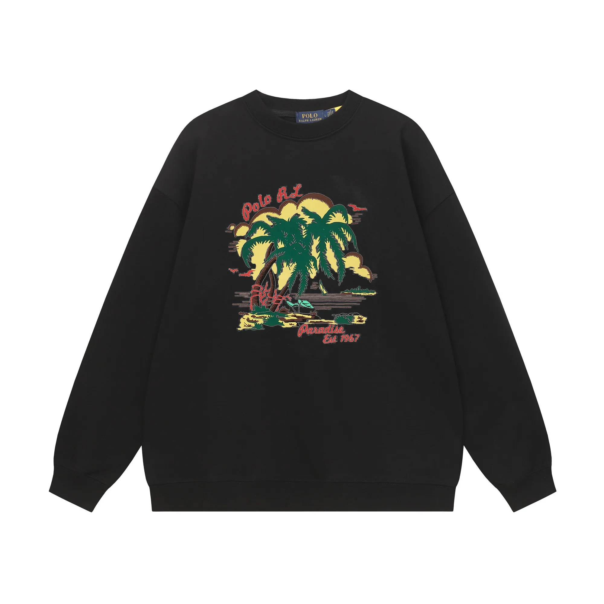 P200 Long-term stock] RalphLauren/Ralph Lauren 2025 autumn and winter new bear letter print 420g heavy large terry sweatshirt Ralph Lauren's age-reducing item, the coat fabric is made of 85% cotton ➕15% polyester, which not only retains the softness, comfort and breathability of cotton, but also adds the wear resistance and wrinkle resistance of polyester fiber, making the clothes more durable and easy to care for. Even in slightly cooler weather, you won't feel stuffy when wearing it. This kind of fabric has a natural crisp feel and is not easy to pill or deform. The bear on the chest is printed with English letters. It is full of color, full of three-dimensionality, and lifelike, adding a bit of liveliness and interest to the whole sweatshirt. There is no pressure to dress, regardless of age or gender. Complete accessories! Color: black, white, navy blue, light floral gray Size: M-L-XL-XXL